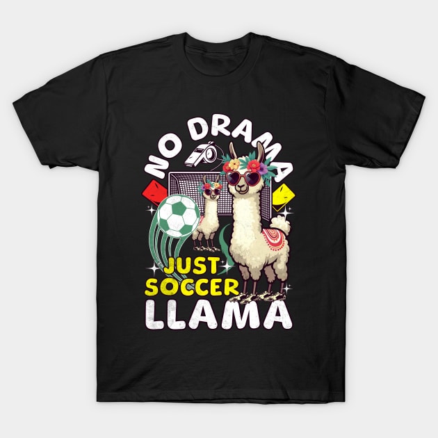 Soccer Girl Llama T-Shirt by alcoshirts